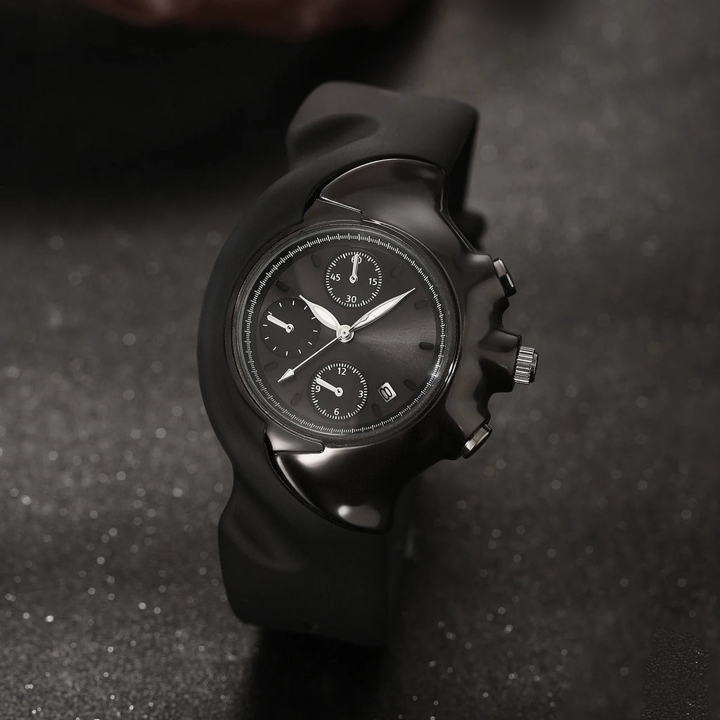 REBIRTH Men's Sports Chronograph Watch – Silicone Strap Men's Sports Watch Nixie
