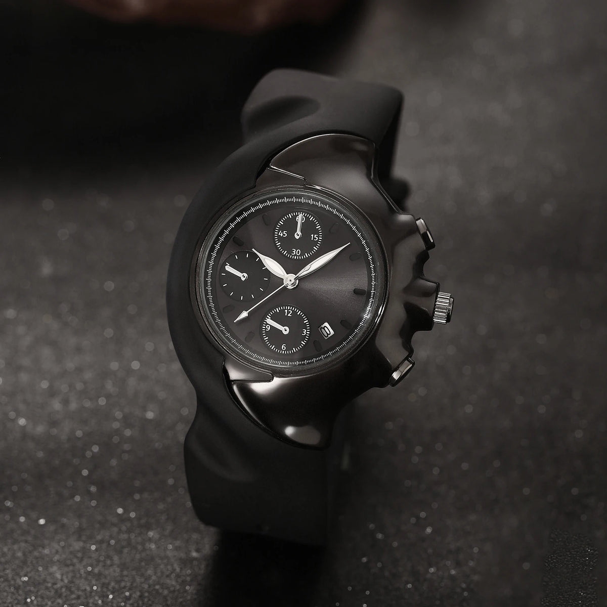 REBIRTH Men's Sports Chronograph Watch – Silicone Strap Men's Sports Watch Nixie