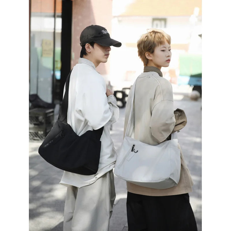Unisex Large Crossbody Bag – Wide Strap Nylon Messenger Bag Crossbody Messenger Bag Nixie