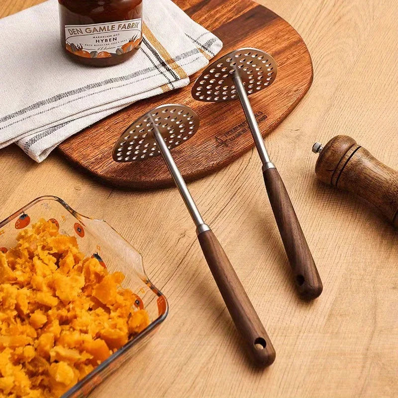 Stainless Steel Potato Masher Fine Mesh – Heavy Duty Kitchen Tool Kitchen Masher Tool Nixie