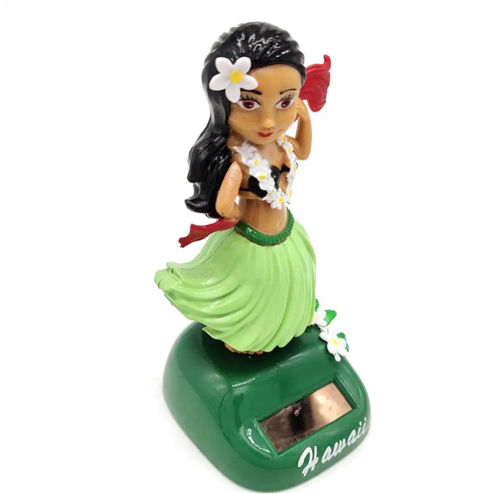 Solar Hula Girl Bobblehead | Hawaiian Dancing Car Dashboard Ornament