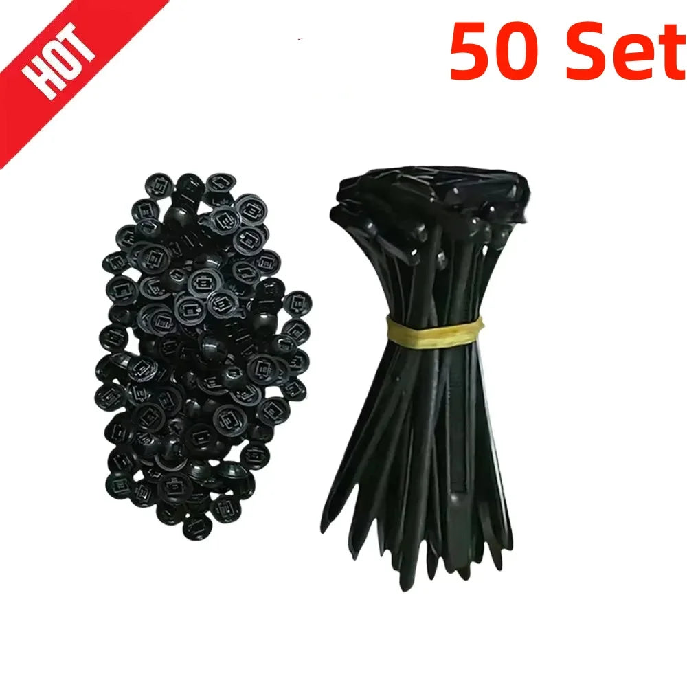 Universal Nylon Cable Tie Clips Car Auto Fastener Screw Replacement Auto Fastener Clips Nixie 50SET