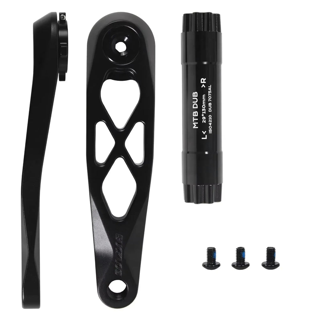 BUCKLOS 170mm MTB Crankset BSA BB68/73mm DUB Bottom Bracket MTB Crankset Nixie CRANK BLACK 170mm