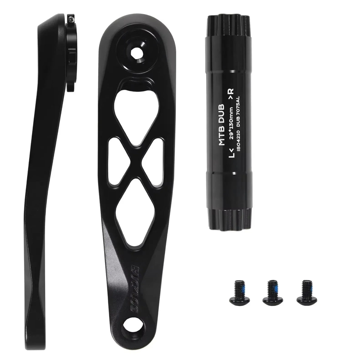 BUCKLOS 170mm MTB Crankset BSA BB68/73mm DUB Bottom Bracket MTB Crankset Nixie CRANK BLACK 170mm