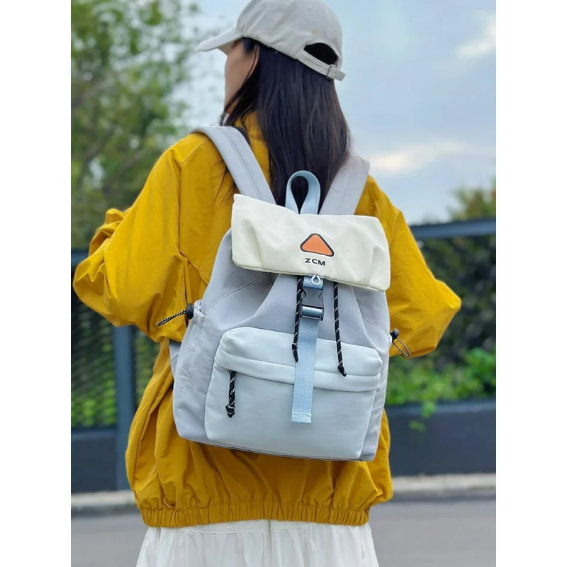 Women's Color-Block Backpack – Lightweight Waterproof Travel Bag