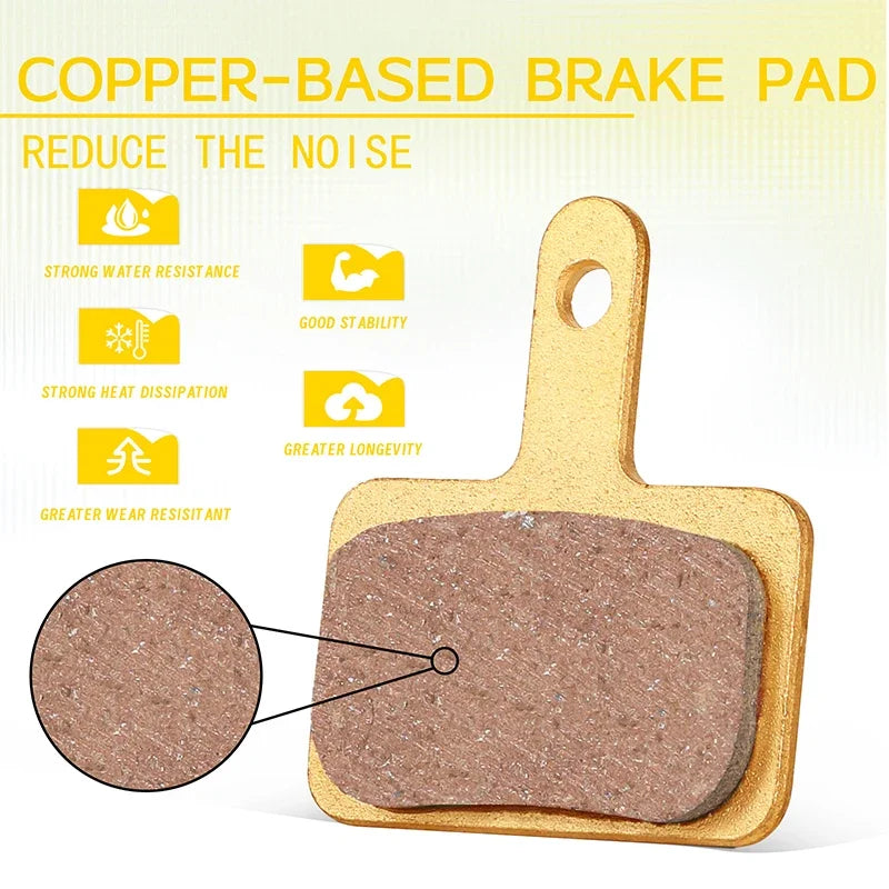 BUCKLOS Copper Disc Brake Pads for Shimano B01S MTB Bikes Disc Brake Pads Nixie