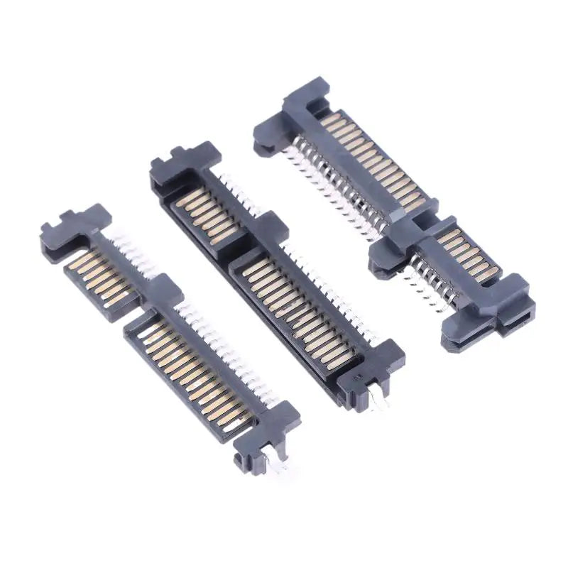 5pcs 22PIN Male SATA Connector 7+15P Sinking Plate SSD Socket SATA Interface Connector Nixie