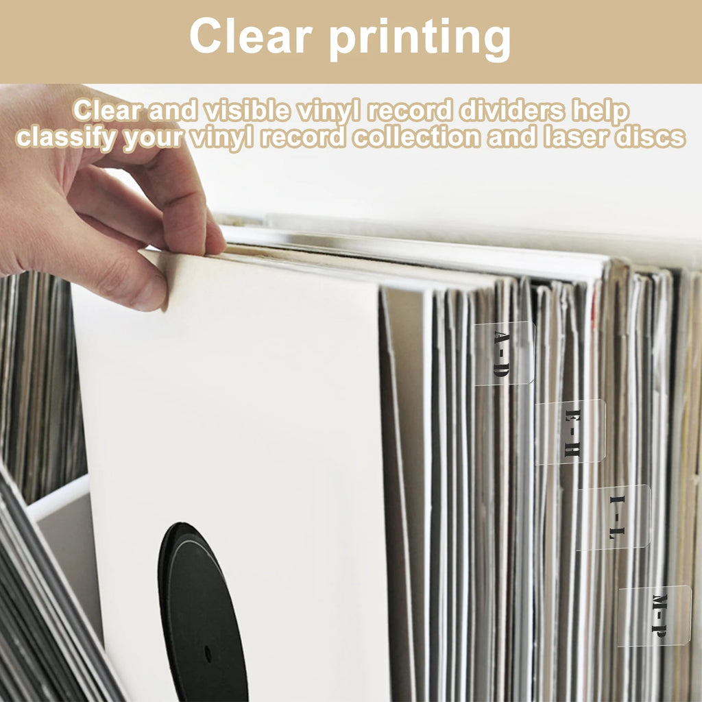 6-Pack A-Z Acrylic Vinyl Record Dividers – Shelf Organizer Record Shelf Dividers Nixie