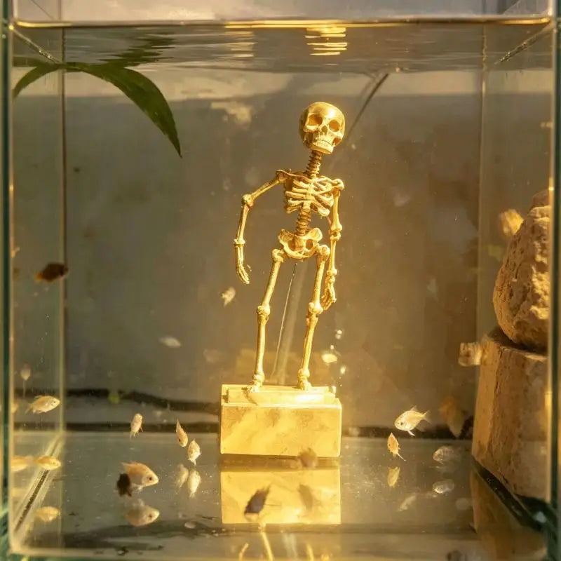 3D Printed Dancing Skull Aquarium Ornament | Fish Tank Decor Aquarium Ornament Nixie