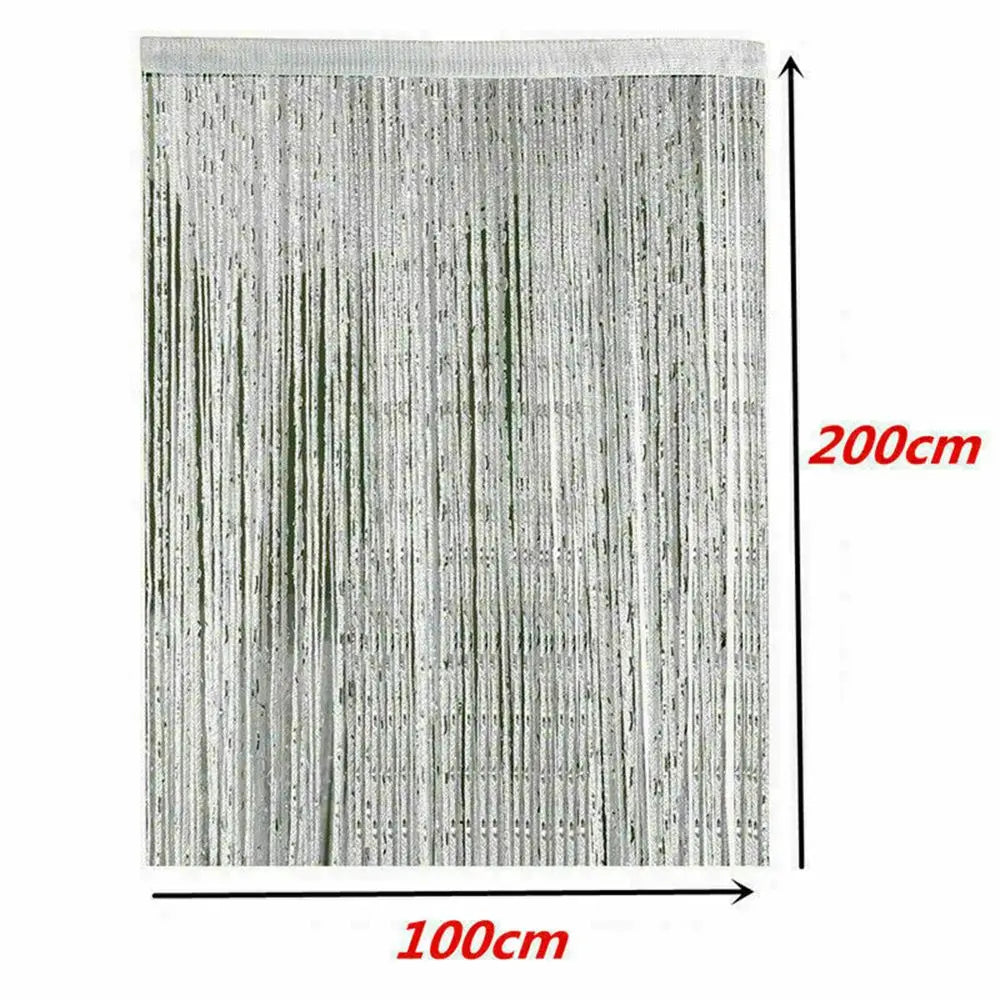 Glitter String Curtain Panel – Room Divider & Door Fly Screen String Curtain Panel Nixie