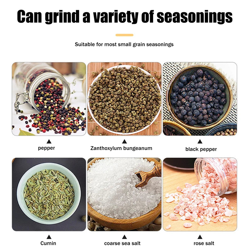 Wooden Pepper & Salt Mill Ceramic Grinder – 6/8/10 Inch Pepper & Salt Mill Nixie