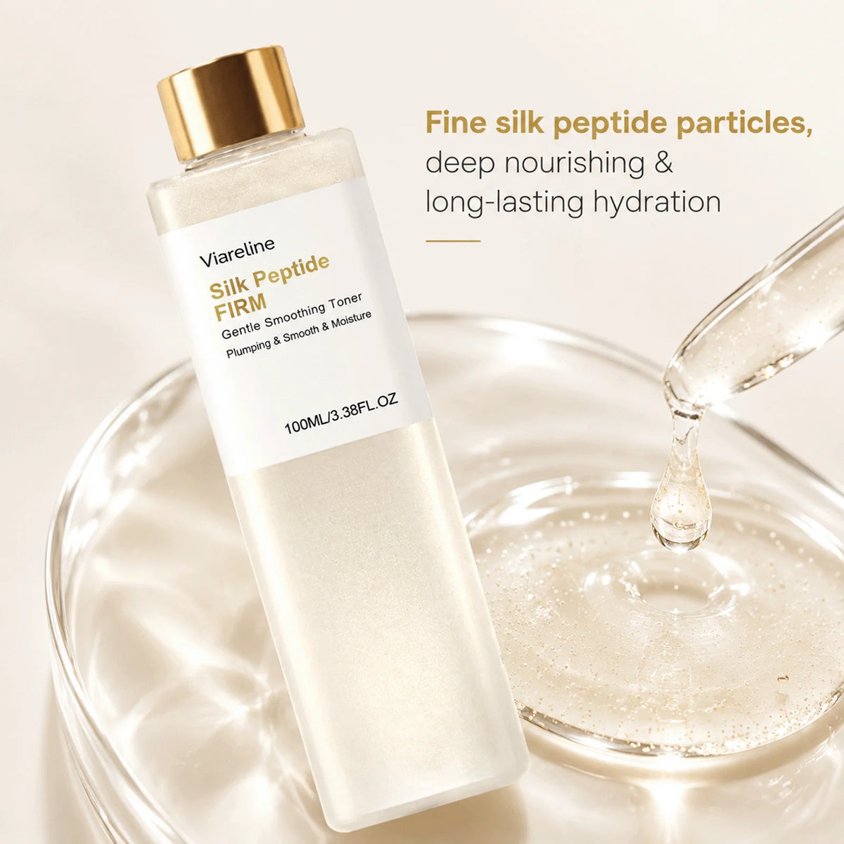 VIARELINE Silk Peptide EGF Toner – Hydrating & Smoothing Facial Toner Nixie
