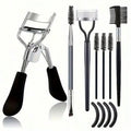 11-in-1 Eyelash Curler Kit with Comb & 4 Silicone Refill Pads