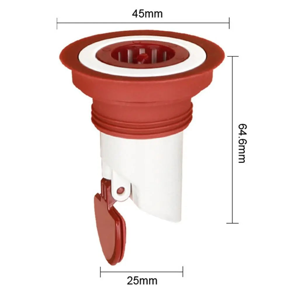 ABS Floor Drain Backflow Preventer & Anti-Odor Sink Strainer