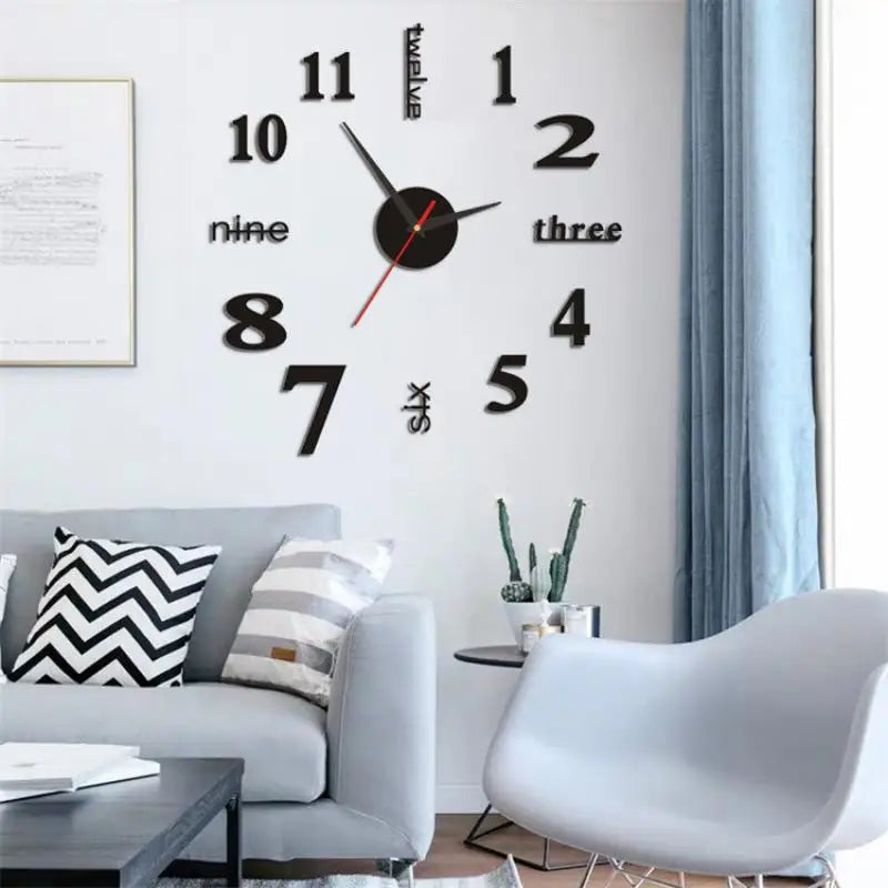 DIY Glow Acrylic Wall Clock – Silent Quartz Frameless Decor