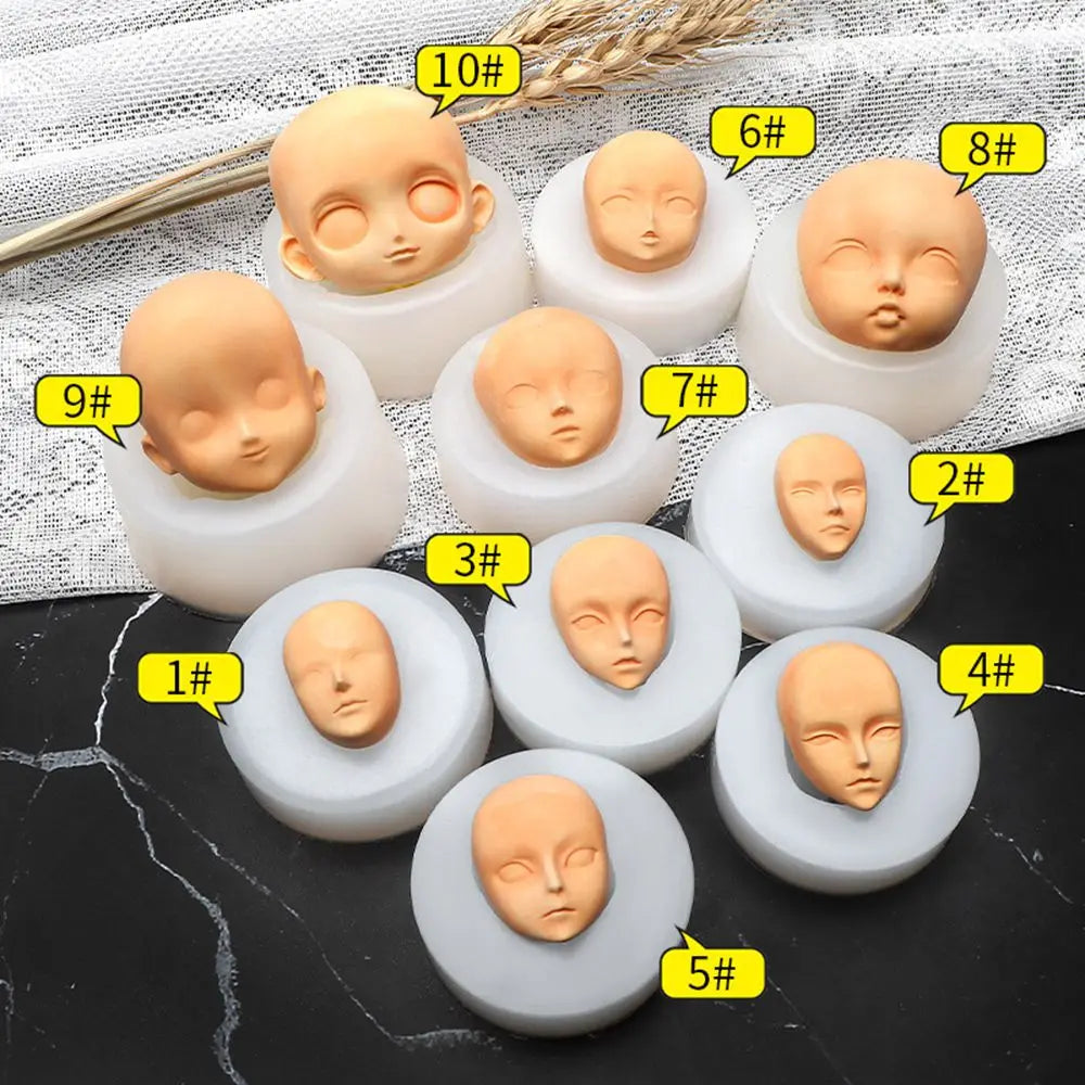 3D Baby Face Silicone Mold – DIY Doll Modification Clay Tool Silicone Craft Mold Nixie