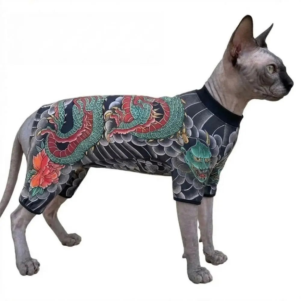 Funny Tattoo Vest for Dogs & Cats – Breathable Pet Jacket S–6XL Pet Tattoo Vest Nixie