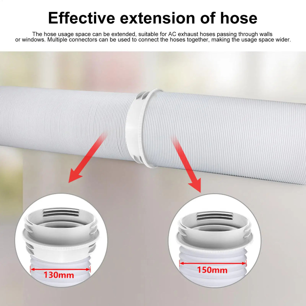 Portable AC Hose Adapter – Universal Exhaust Coupler Connector AC Hose Adapter Nixie