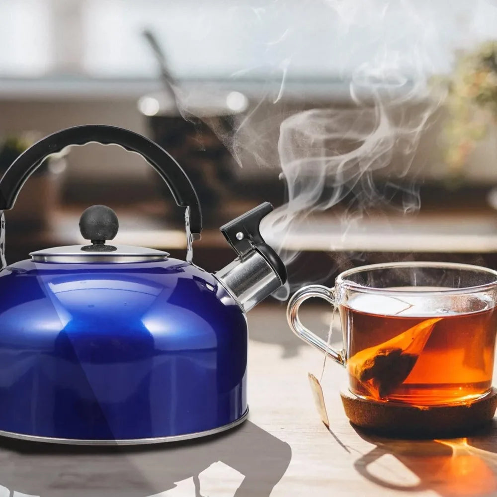 3L Stainless Steel Whistling Camping Kettle | Ergonomic Handle Stovetop Whistling Kettle Nixie