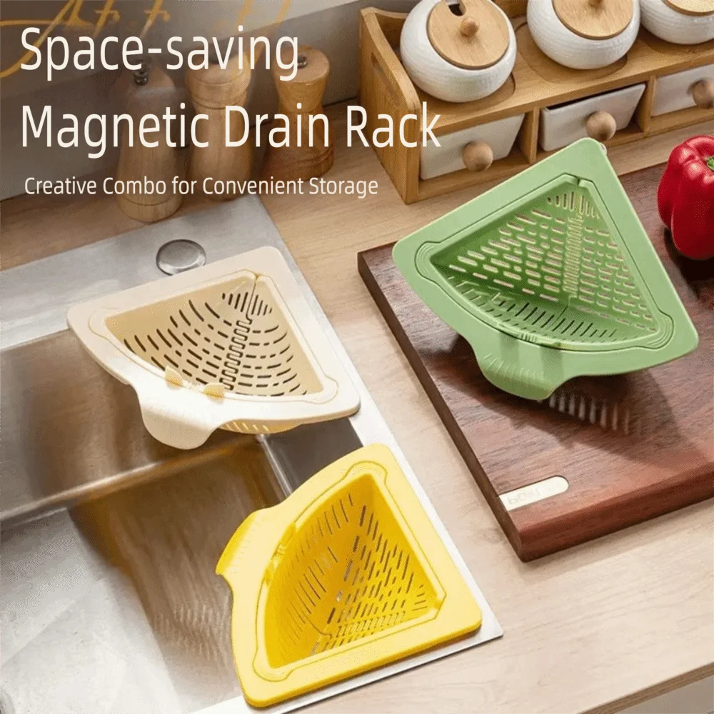 Magnetic Triangle Sink Drain Basket – Food Waste Filter Sink Drain Basket Nixie