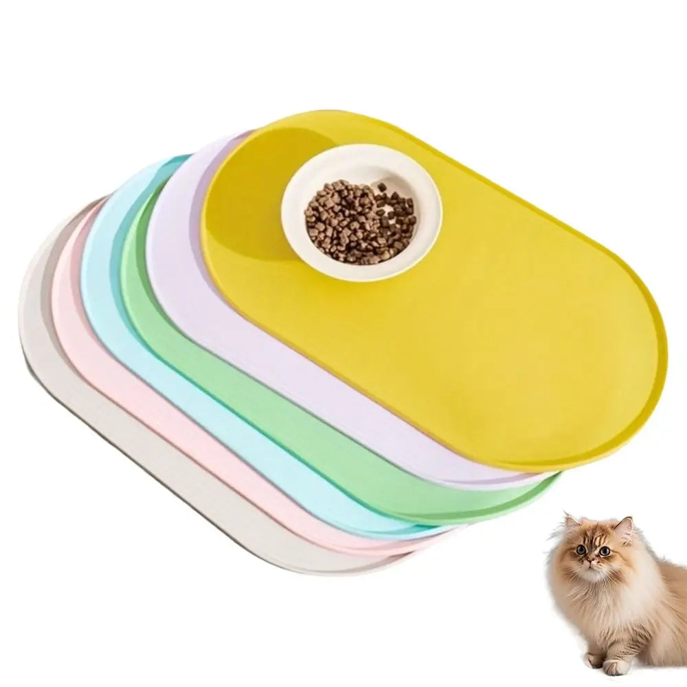 Silicone Pet Food Mat – Waterproof, BPA-Free, Raised Edges Pet Food Mat Nixie