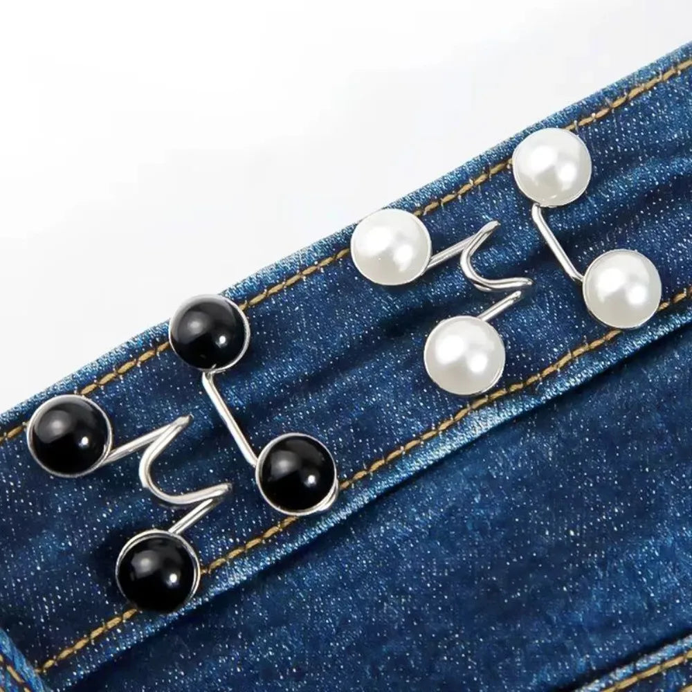 No-Sew Adjustable Button Pins for Jeans, Pants & Skirts Button Clip Accessory Nixie