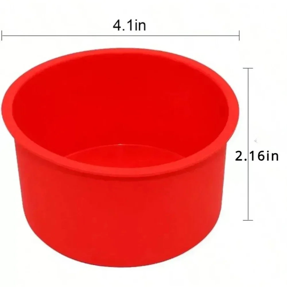 6-Piece 4 Inch Silicone Round Cake Molds – Nonstick Baking Pans Set Silicone Baking Mold Nixie