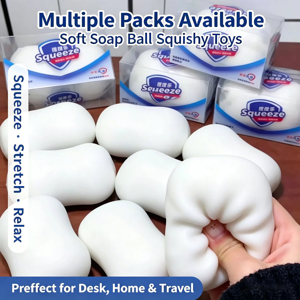 Soap Ball Squishy Fidget Toy – Soft Squeeze Sensory Ball