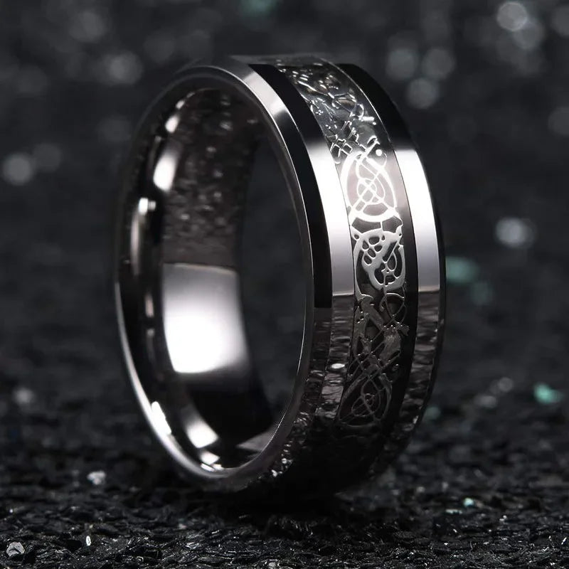 Gothic Infinity Heart Crystal Couple Rings – Stainless Steel Fashion Ring Nixie