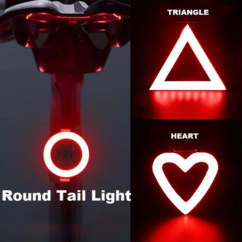BUCKLOS Heart Shape LED Bike Rear Light | USB Rechargeable Taillight