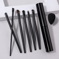 8-Piece Eyeshadow Brush Set with Storage Tube & Sponge Eye Makeup Brush Set Nixie black