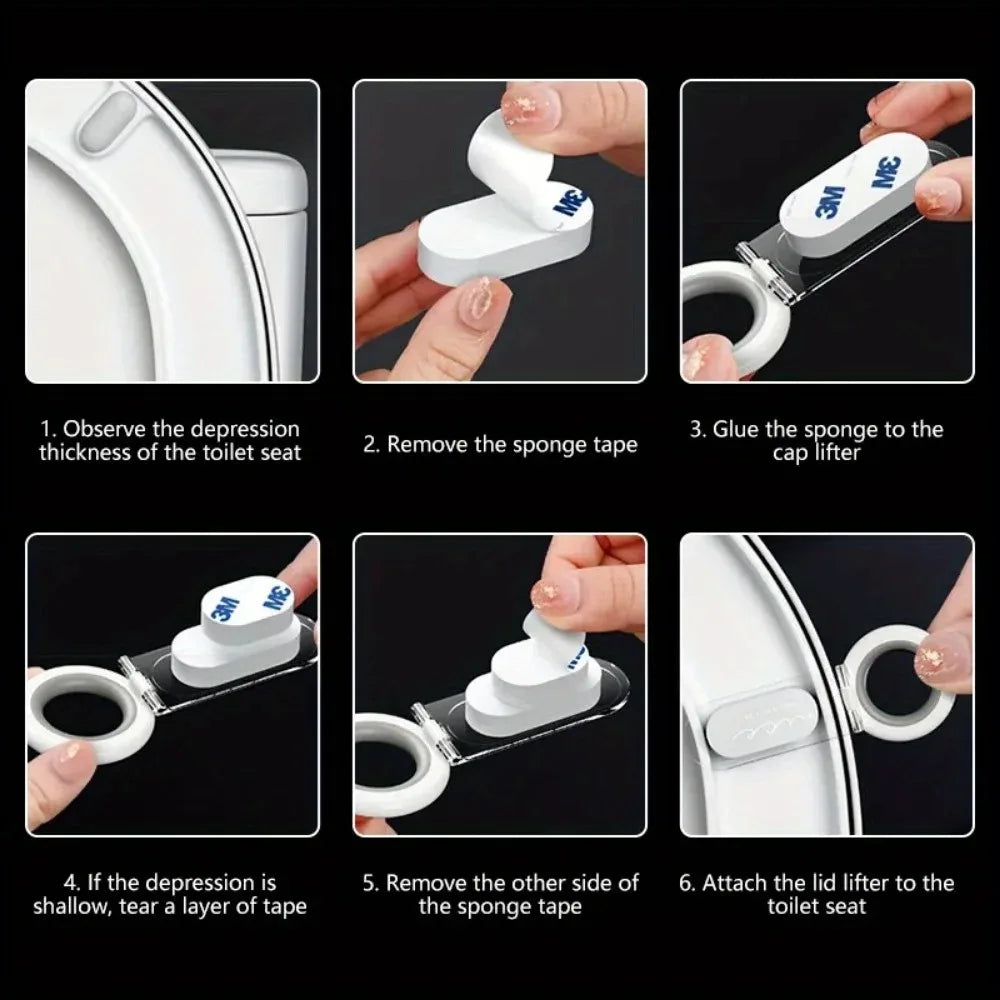 Toilet Seat Lifter Handle – Hands-Free Hygienic Lid Lifter Toilet Seat Lifter Nixie