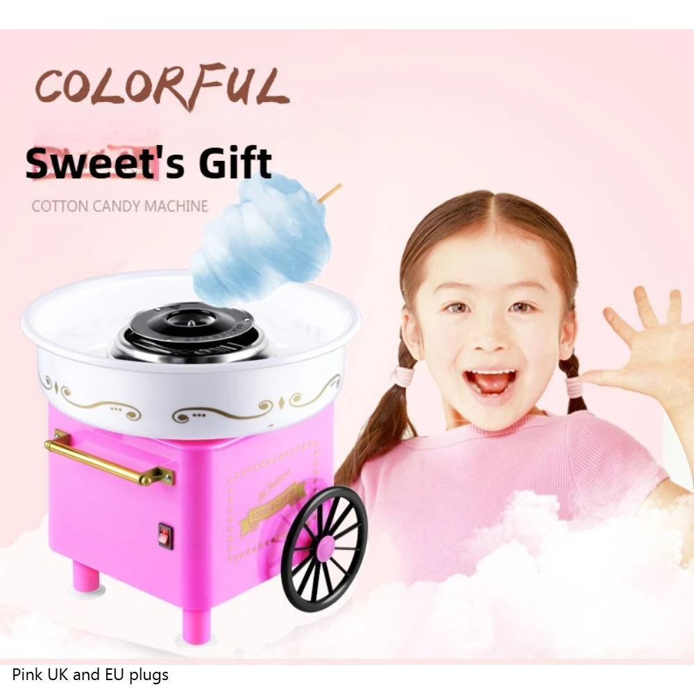 Retro DIY Cotton Candy Machine – Stainless Steel & 10 Sticks Cotton Candy Machine Nixie