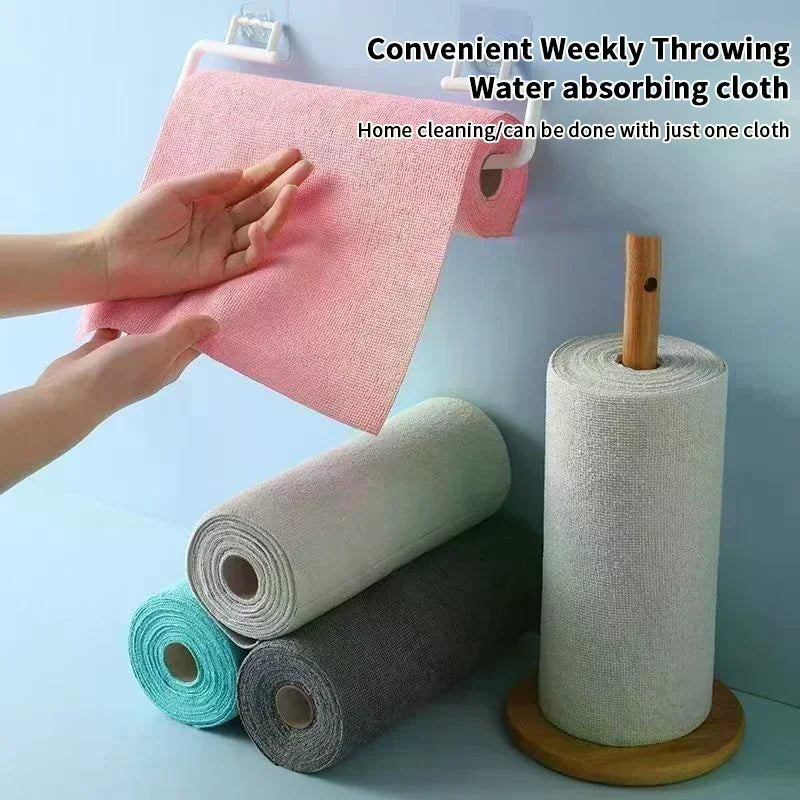 Microfiber Tear-Off Cleaning Cloth Roll – Reusable Dish Towels