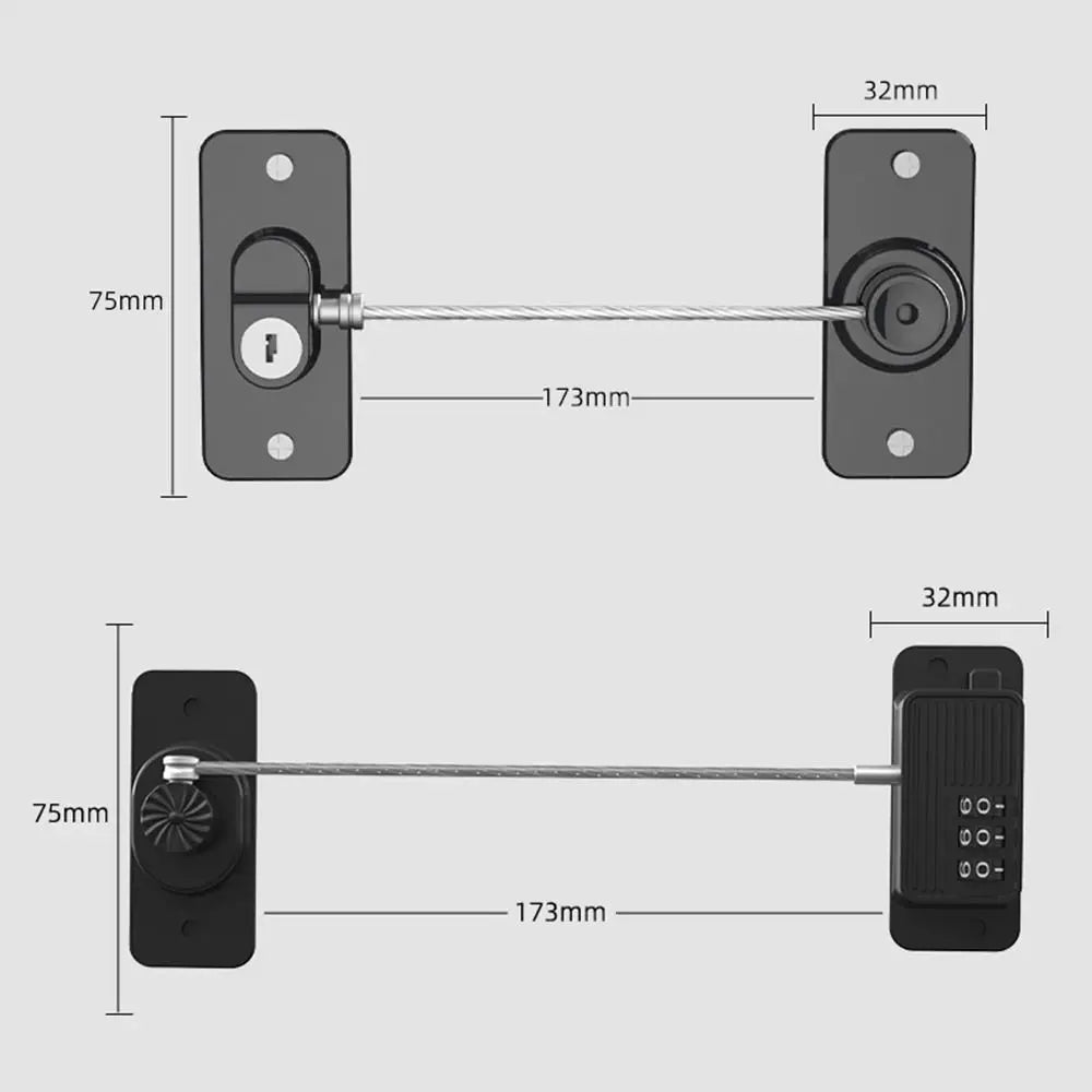 Safety Cable Lock for Fridge, Cabinet & Window Security