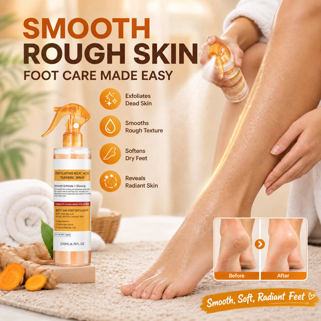 VIARELINE Kojic Acid Turmeric Body Exfoliator Spray AHA BHA Body Exfoliator Spray Nixie