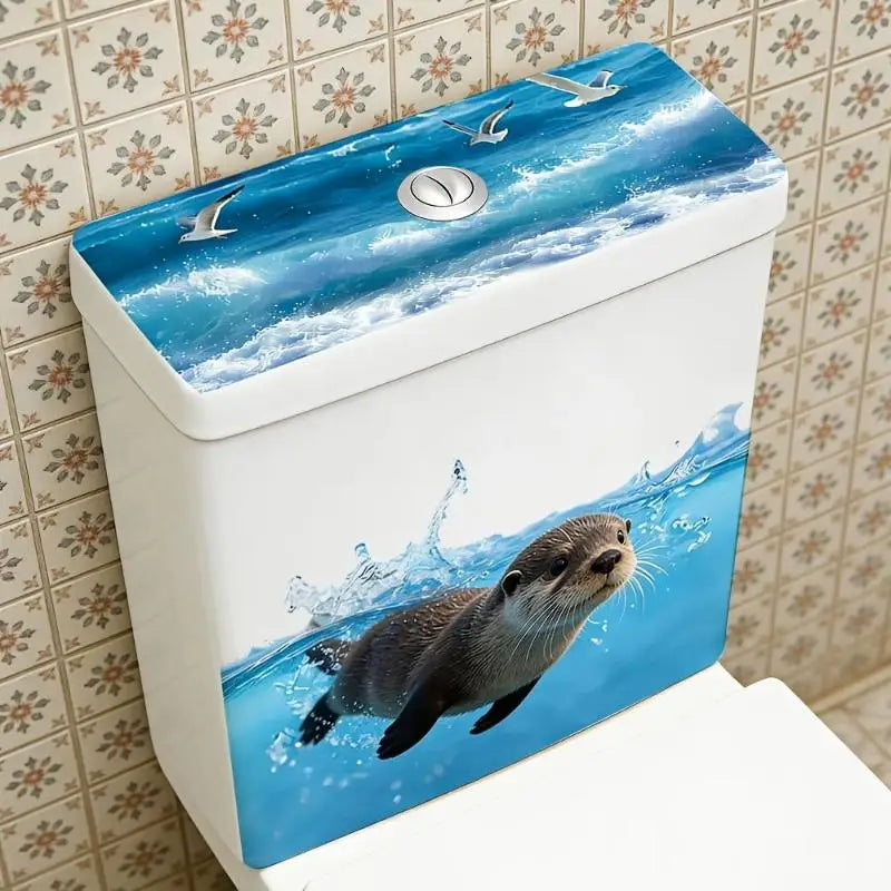 Cute Sea Lion Waterproof Bathroom Wall Sticker | Removable Decal Wall Decal Sticker Nixie