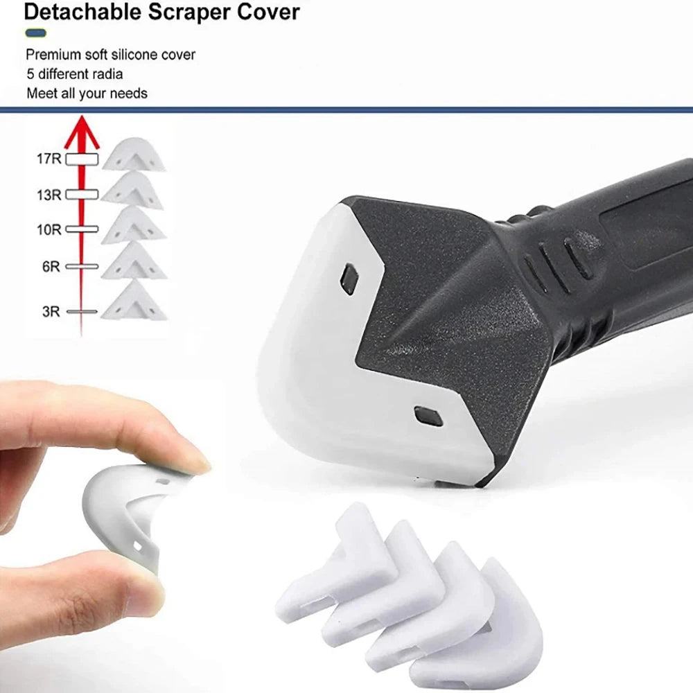 5-in-1 Caulk Remover Grout Scraper & Silicone Spatula Kit Caulk Remover Tool Kit Nixie