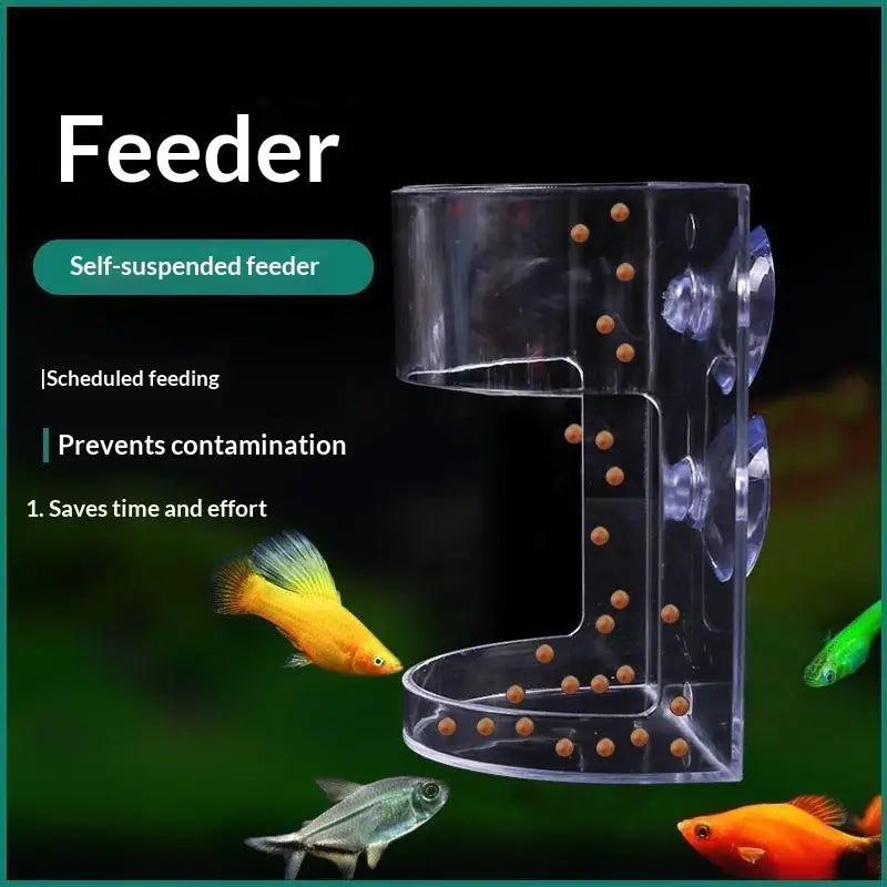 Floating Fish Feeding Ring Aquarium Station with Suction Cup