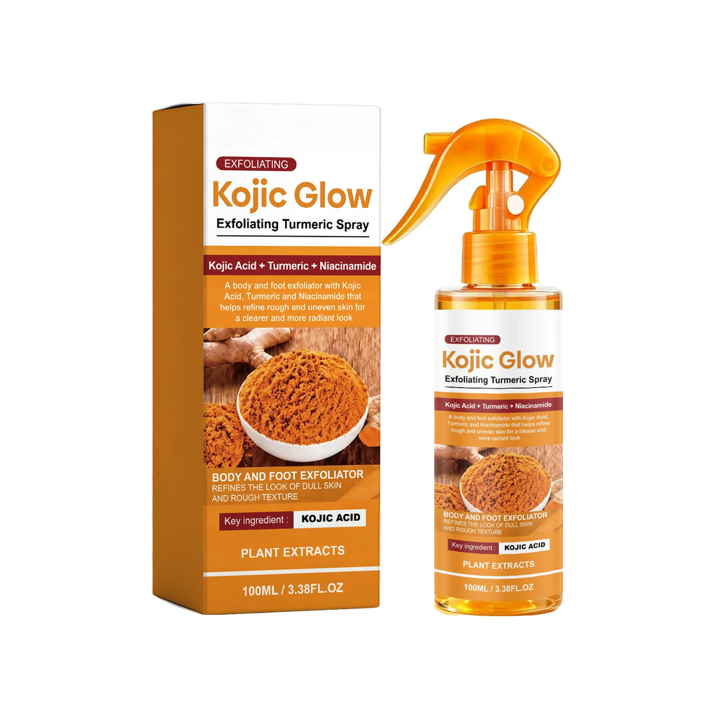 VIARELINE Turmeric Kojic Acid Exfoliating Spray 100ml Body Exfoliating Spray Nixie Kojic Acid Spray 100ml