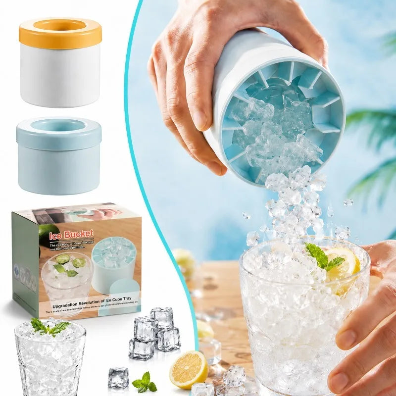 Silicone Round Ice Mold Bucket – Ice Cube Maker Barware Tool Silicone Ice Mold Nixie