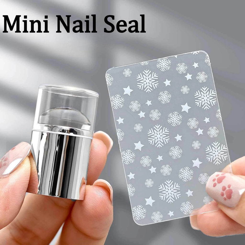 Mini Nail Stamp Set – Silicone French Manicure Stamper & Scraper Nail Stamp Set Nixie