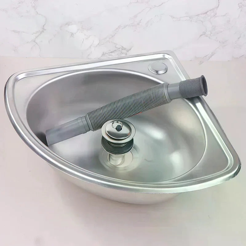 Stainless Steel RV Sink – Compact Single Bowl Drop-In Basin Drop-In Kitchen Sink Nixie