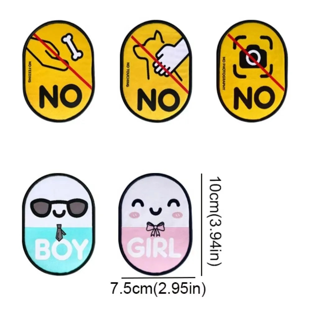 Waterproof Double-Sided Dog Warning Stickers – Pet ID Decals