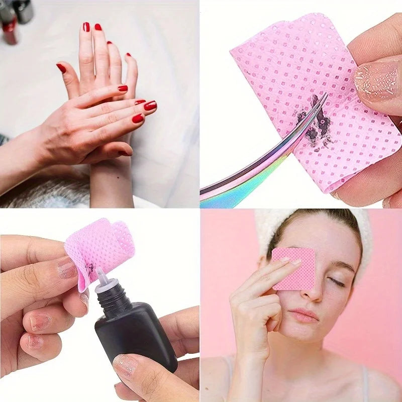 200Pcs Heart-Shaped Lint-Free Cotton Pads – Nail Cleaning Wipes Nail Cleaning Wipes Nixie