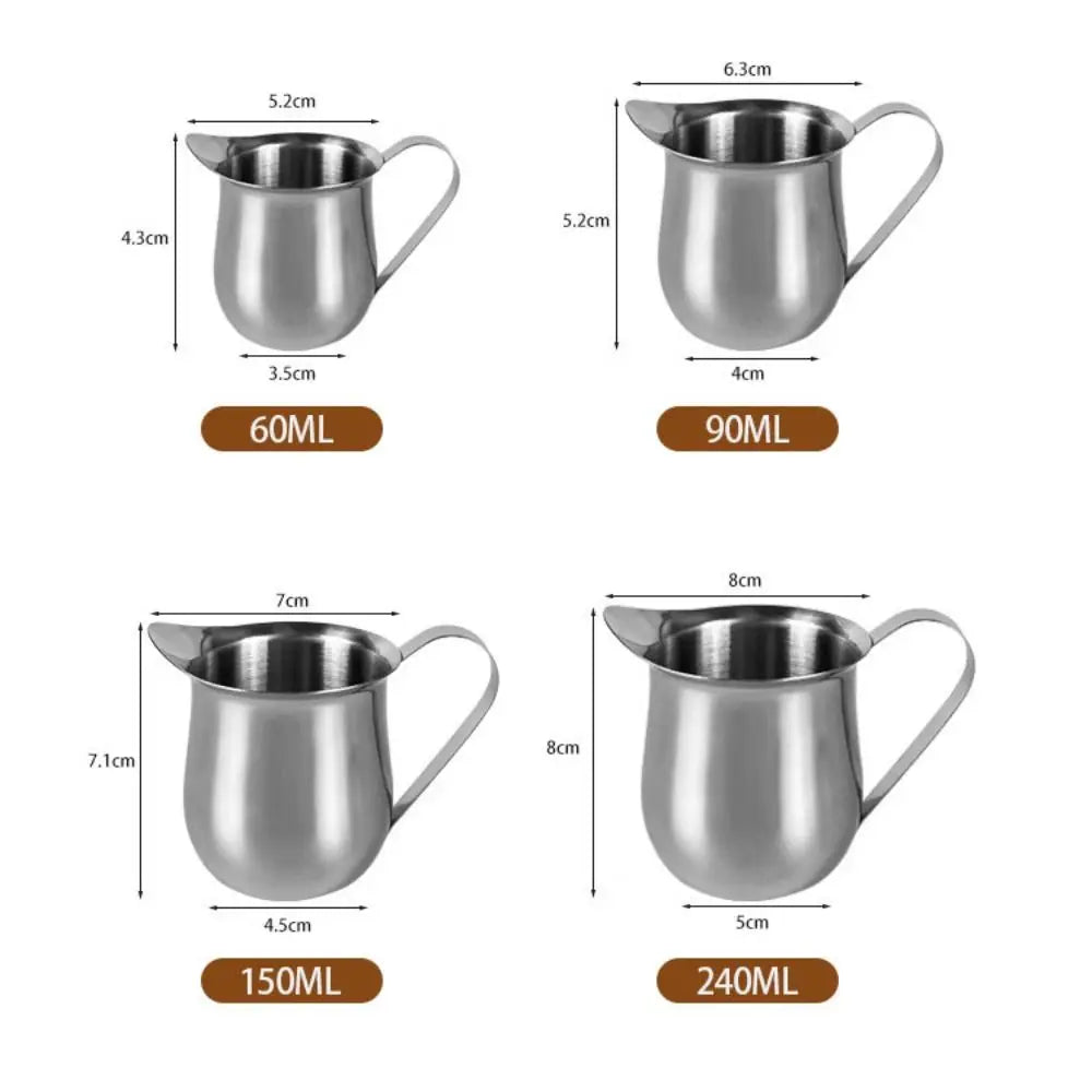 Stainless Steel Milk Frothing Pitcher Cup with Pouring Spout Milk Frothing Pitcher Nixie