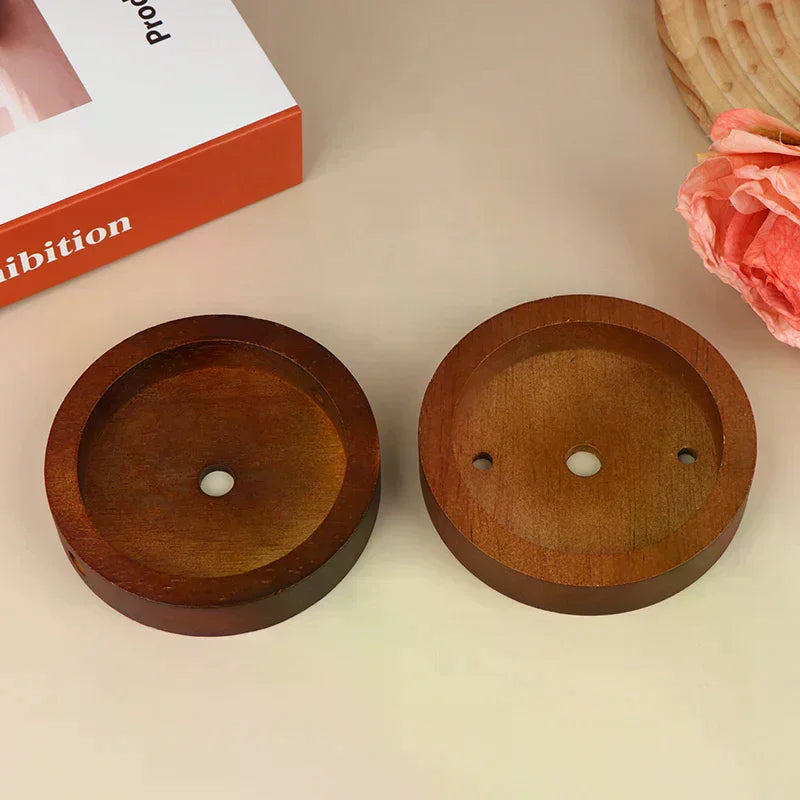 Wooden Ceiling Plate Lamp Base | 10/12cm Pendant DIY Chandelier Lamp Base Fitting Nixie