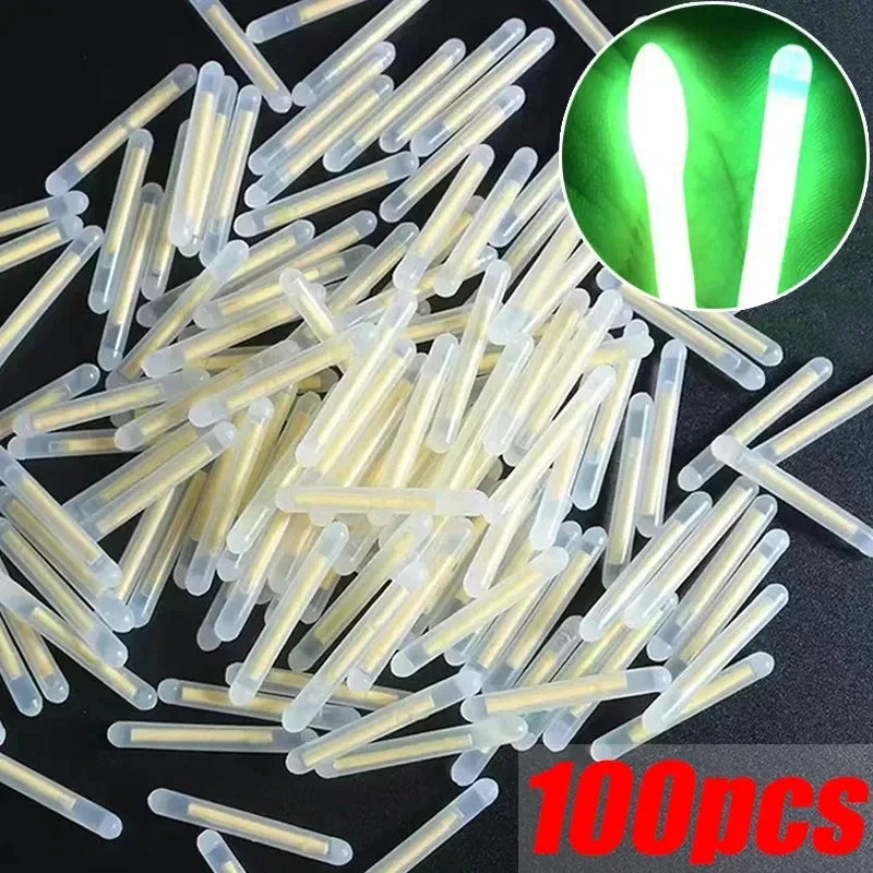 50/100pcs Luminous Night Fishing Float Rods – Glow Stick Floats