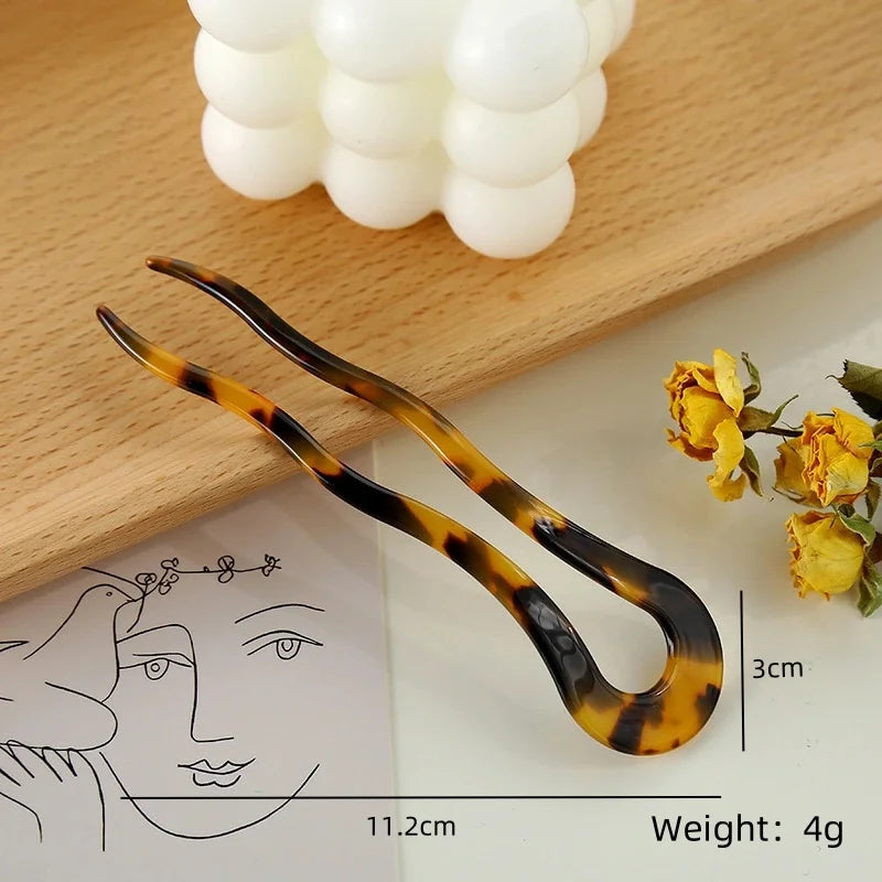 Retro Cellulose Acetate Hairpin – Vintage Tortoise Hair Clip Hair Clip Nixie