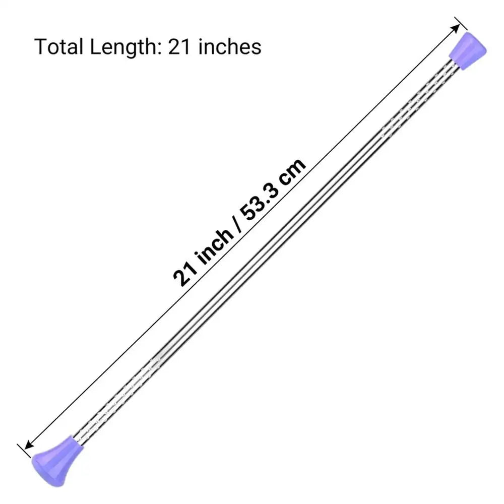 Stainless Steel Twirling Baton | Non-Slip Handle | 21 Inch Twirling Baton Nixie Purple